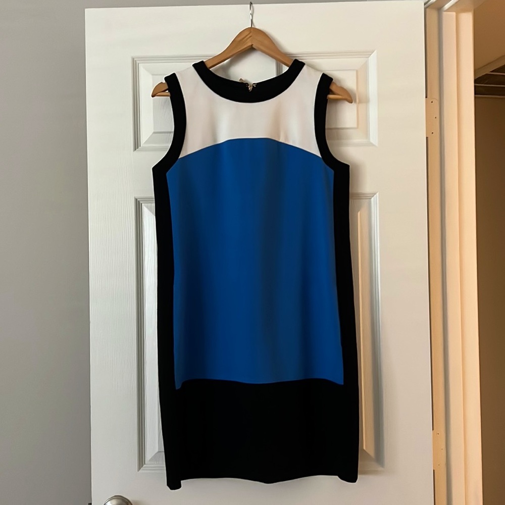 Kate Spade Blue and Black Color Block Dress